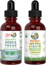 MaryRuth Organics Probiotic Supplement for Women Men Kids & Adrenal Health & Focus Supplement, 2-Pack Bundle, Digestive & Gut Health, Cortisol Health, 스트레스 완화, Focus Nootropic Brain Supplement
