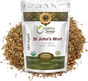 Organic Way St. John's Wort Cut & Sifted (Hypericum perforatum) - 초본 차 | 유럽 야생 - 해적 | 유기농, 고셔 및 USDA 인증 | 비건, 비 GMO & 글루텐 프리 | 원산지 - 알바니아 (8 Oz)