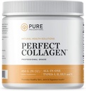 Pure Hydrolyzed Multi Collagen Peptides Protein Powder Supplement - 유형 I, II, III, V, X - 5 유형의 잔디 Fed, 야생 잡은 음식 Sourced Collagen - 16 oz 주머니 - 맛없는