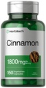 Horbäach Cinnamon 캡슐 1800mg | 150 개 | Ceylon Cinnamon Supplement | 채식주의, 비 GMO, 글루텐 프리