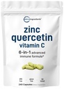 비타민 C와 아연, 240 캡슐을 가진 마이크로 성분 Quercetin | Quercetin 500mg, 비타민 C 500mg, 아연 50mg (Picolinate, Citrate, Glycinate, Gluconate) | 완전한 면역 지원 보충교재