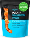 LEGION Plant+ Vegan Protein Powder, 쌀 및 완두, 식물 기반 단백질 혼합. 글루텐 무료, GMO 무료, 자연적으로 단맛과 맛, 20 서빙, 2 Lbs (Salted Caramel)