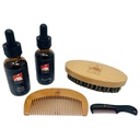 G.B.S 모든 자연 Beard Grooming Set - 나무 곰 빗, 여행 곰 브러시, 및 콧물 빗을 포함 - 모든 헤어 질내에 완벽한