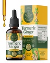HERBAMAMA Turmeric Curcumin 및 Ginger Supplement - 액체 생강 뿌리와 Vegan Immune 혼합, Turmeric & Black Pepper Extract - Non-GMO, 알코올 및 Sugar-Free Immunity Drop