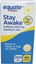 Equate - Stay Awake - Caffeine의 경고 | 최대 강도 | 피로를 줄이기 - 80 정제 200 Mg (패키지 2) (2)
