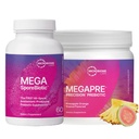 Microbiome Labs MegaSporeBiotic (60 캡슐) + MegaPre (5.5 oz Powder) Probiotic Prebiotic Bundle - Prebiotic Fiber Powder와 Spore 기반 Probiotic