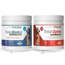 NWC Naturals Twin Pack - 개 및 고양이를위한 Probiotics 및 Digestive Enzymes 1 개의 Total-Zymes 및 1 개의 Total-Biotics 8-Ounce