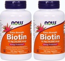 지금 음식 Biotin 10 mg 여분 힘 120 Vcaps, 2의 팩