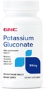 GNC 칼륨 Gluconate 99mg, 100 정제, 지원 정상 근육 기능