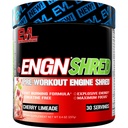 EVL 궁극적 인 사전 운동 분말 - Thermogenic 뚱뚱한 가열기 Preworkout Powder Drink for Lasting Energy Focus and Stamina - ENGN Shred Intense Fat Burning Creatine Free Preworkout Drink - Cherry Limeade