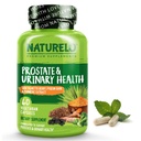 NATURELO Prostate & Urinary Health, Saw Palmetto, Pygeum, Tumeric, Plant Sterols, Broccoli 및 Lycopene, 60 채식 캡슐과 종합 공식