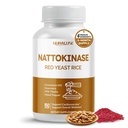 NATTOKINASE 11-in-1 Formula - Red Yeast Rice Coenzyme Q-10 Quercetin, Milk Thistle, Resveratrol - Non-GMO, 글루텐 프리, 소이 프리