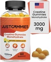 Creatine Monohydrate Gummies 3000 mg per 서빙 | Creatine는 힘을 증가시키고 근육, 채식주의자, 레몬 맛, 60 조사를 건설하는 Gummies를 주입했습니다
