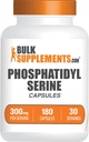 BulkSupplements.com Phosphatidylserine 캡슐 - Phosphatidylserine 보충, Phosphatidylserine 300mg - 소이에서 소스, 서빙 당 6 캡슐, 180 캡슐 (1 팩)