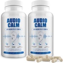 Audio Calm - Tinnitus Relief Supplement | 천연 스톱 틴니저 솔루션 - 리리스 이어링, 버즈, 클릭 | 60 캡슐 (2)