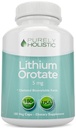 리튬 Orotate 5mg, 180 채식 리튬 캡슐, 보충 리튬 Orotate 5mg, 180 채식 리튬 캡슐, 건강한 계류, Behavior 기억 및 웰빙 유지