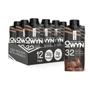 OWYN Pro Elite Vegan High Protein Shake, Chocolate, 32g Plant 기반 Protein, 섬유, Prebiotics, Superfoods Green, 운동 및 회복, 0g Net Carbs, Zero Sugar, Keto (12 팩)
