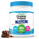 Orgain 유기 채식 단백질 분말 + 오트 우유, 초콜릿 - 20g 식물 기반 단백질, 글루텐 무료, Dairy 없음, 콩 또는 Lactose 성분, 낮은 설탕, 비 GMO, 고약, 쉐이크 및 스무디 용 - 1.05lb