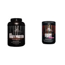 동물 100 % Whey Protein Powder - 사전 또는 포스트 운동, 복구 및 Fury Pre 운동 분말 보충 에너지 및 초점 5g BCAA 350mg 카페인 산화