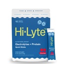 Hi-Lyte Electrolytes + Protein Quick Sticks Crisp Apple, 16 서빙 - 나트륨, 칼륨, Whey Protein - Keto Friendly - 5g Protein, 설탕 없음