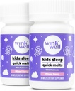 윙크 잘 아이 Chewable Melts- 아이 슬립 아이 멜라토닌 1mg- 빠른 딥 유아 수면 보조, 약물 무료 - 빠른, Non-Habit-Forming Dissolve Tablets- 30 Melts (Pack of 2)