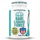 Bari Liquid Force One a Day Bariatric Multivitamin with Iron - Gastric Sleeve, Bypass, Duodenal Switch 용 급속 흡수 젤 캡 - Superfood Blend - Bariatric은 여성 및 남성용