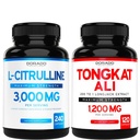 L Citrulline 3000mg 보충교재 (240 조사) L Arginine & Nitric 산화물 알약 - 남자 1200mg 200에서 1 추출물을 위한 Tongkat 알리 - (120 조사) 지원 힘, 드라이브 & 운동 성과 - 채식주의자 & 미국 만드는