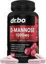D Mannose는 여성 알약을 보충합니다 - 자연적인 D-Mannose 500mg 캡슐, 서빙 당 Cranberry DMannose 알약 1000mg - Bladder Flush & Urinary Tract Cleanse 건강 보충교재 - 120 Veg 캡슐