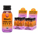 Ethan의 유기 면역 부스트 샷, Elderberry 맛. 더 나은 느낌. Real Fruit, 비타민 C, 비타민 D, Reishi, 아연, 추가 설탕 (12 팩 2oz 샷)