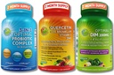 Vegan Hormonal, Immune & Gut 건강 지원 번들 – Bromelain, 아연 및 비타민 C + DIM 200mg BioPerine® + 3-in-1 Probiotic 50 Billion CFU Digestive Enzymes & Prebiotic