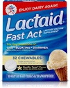 Lactaid 빠른 행위 Lactose Intolerance Chewables Lactase 효소, 바닐라 강선전도, 1ct의 32 Pks.