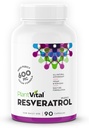 Plantvital Resveratrol 600mg - 90 Vegan Resveratrol 캡슐 - 높은 순수성 Trans Resveratrol 보충교재 - 산화 방지제 - 비 GMO, 글루텐 자유로운