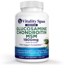 Glucosamine Chondroitin 아연과 구리를 가진 진보된 합동 지원 Tripple 힘은, Cartilage와 합동 건강을 위한 남자와 여자를 위한 합동 보충교재, 미국에서 만든 90의 Veg 정제를 합동합니다