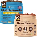 Natural Dog Company Multivitamin & Liver & Kidney Chews Bundle - 수석 개를위한 종합 건강 지원, 해독 촉진, 향상된 Digestion, Radiant Skin & Coat, 쉽게 Administer