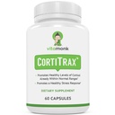 VitaMonk CortiTrax 자연적인 Cortisol 차단제 - 의사에 의하여 공식화된 Cortisol 매니저, Cortisol 지원 & Cortisol 흡진기 (정상적인 범위 안에 이미) - 60의 캡슐 Cortisol 보충교재