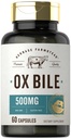 Carlyle Ox Bile Supplement 500 mg | 60 캡슐 | 소화 효소 | Non-GMO & 글루텐 무료 | Herbage Farmstead
