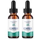 (2 팩) Cortexi 귀 드롭 - 공식 공식 - Cortexi Tinnitus 치료 Cortexi Hearing Support Drops, 귀에 링하기위한 Cortexi, Cortexi Supplement Drops 최대 강도 새로운 개선 (2 oz)
