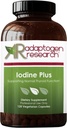 이오딘 플러스 | 셀레늄의 칼륨 10mg | 120 채식 캡슐 | Adaptogen Research