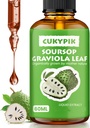 무기물 보충교재 Soursop Graviola 잎 추출물 액체 하락 플러스 세포 지원을 위한 순수한 식물, Zzz & 산화 방지제 - Soursop Bitters 액체, 2-4 달 공급, 2 Fl Oz