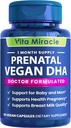 Prenatal DHA 보충제 - Vegan 800mg DHA DPA 공장 기반 오메가 3 - 최적의 엄마와 아기 건강을위한 최고의 - 여성을위한 아기 뇌 및 눈 발달 Prenatal 지원 물고기 기름