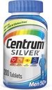 Centrum 실버 멀티비타민 남자 50 플러스, 비타민 D3, B 비타민 및 아연, 글루텐 무료, 비 GMO 성분과 멀티비타민 / Multimineral 보충 - 200 개