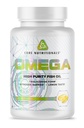 핵심 영양 오메가 고순도 생선 기름 | Triglyceride Form EPA & DHA | 1300mg Omega-3s | 뇌 및 심장 건강 지원 | 레몬 맛 | 120 Softgels