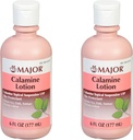 MAJOR Calamine Lotion - 칼라민 화제 현탁액 USP 피부 보호제 - 6 Fl Oz (177 mL) (2 팩)