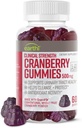 임상 힘 크랜베리 Gummies 500mg - 여성 & 남자를 위한 Urinary Tract 지원 건강 - Cleanse & Protect에 산화 Superfood - 크랜 d' 또는 크랜베리 분말 보충교재 (60의 Gummies)