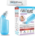 Nasopure Nasal Wash, Little Squirt Kit, "The Nicer Neti Pot" Sinus Wash Kit, 편안한 Nasal Rinse 4 Oz Bottle & 20 Salt Packets (3.75 Gr each), Nasal Congestion, 콜드, 알레르기, Nasal 관개