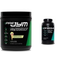 JYM 보충교재 과학 전 Jym 무지개 Sherbet 30 서빙 & 오메가 JYM 물고기 기름 2800mg 120 Softgels