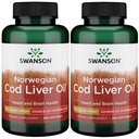 Swanson Cod Liver 오일 1250 Iu A / 135 Iu D 250 Sgels (2 팩)