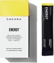SAKARA 에너지 Effervescents, 15 Packets - 비타민 B12 & L Theanine, 맛 있는 물 패킷, 히드라 션 분말, 에너지 음료 Electrolyte 분말을 가진 Refined 설탕 자유로운 전해질 분말 소포