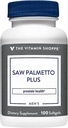 비타민 Shoppe Saw Palmetto Plus - 전립선 건강을위한 보충 - 아연, 비타민 E 및 B6 (100 Softgels)의 우수한 소스와 함께 Saw Palmetto 추출물의 160mg