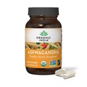 ORGANIC INDIA Ashwagandha 캡슐 - 유기 Ashwagandha 보충 - Vegan Ashwagandha 뿌리, 글루텐 - 무료, Kosher, Non-GMO, 스트레스 완화 지원, 에너지 및 수면 - 60 캡슐